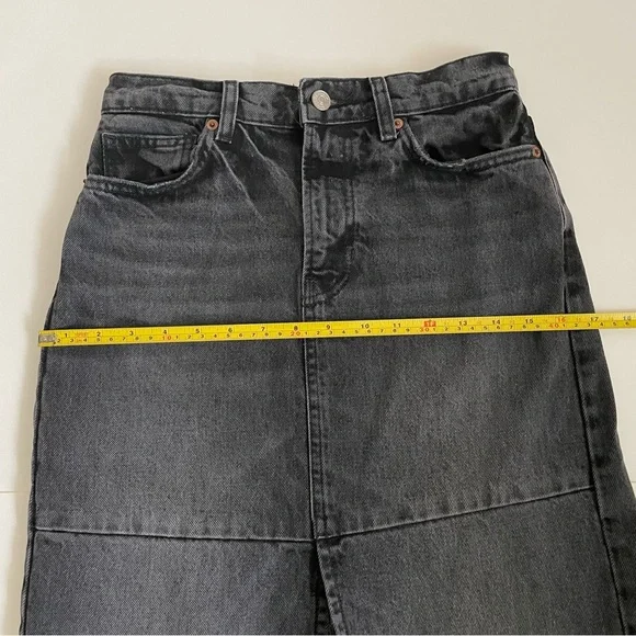 Reformation Tazz Maxi Denim Slit Front Skirt in Liman Wash Size 24 - Picture 12 of 13